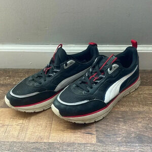 Mens PUMA R78 TREK BLACK-WHITE-NAVY size 9.5